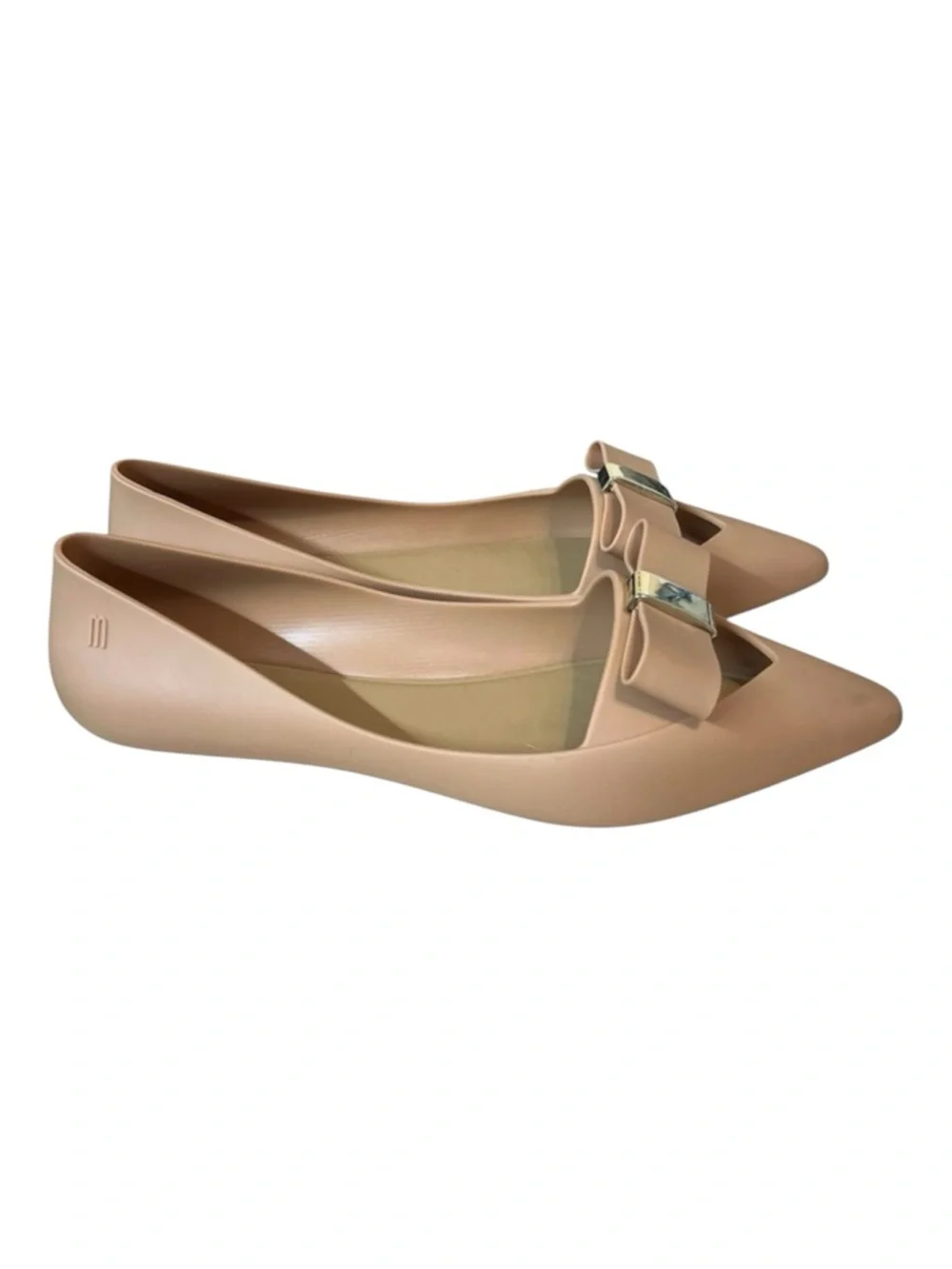 Melissa Maisie II Pointed Toe Bow Flats Tan Size 9